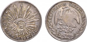 Mozambique - D. Luís I (1861-1889)
Silver - Countermark "PM Coroado" on 8 Reales 1874, Durango (Mexico), Ex-Col. Barbas, G.12.-, 27.32g, Choice Very ...