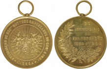 Medalhas - Associação de Socorros Mútuos
Cobre dourado - 1904 - Comemorativa do Quinquagésimo Aniversário da Fundação da Associação de Socorros Mútuo...