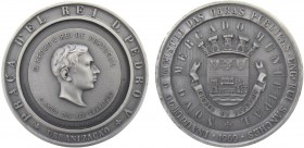 Medalhas - Praça Del Rei D. Pedro V
Prata - 1969 - Inácio Santos - Praça Del Rei D. Pedro V * Engº Rui Sanches 1969 - Barcelos. 80mm. 254g. BELA