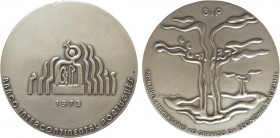 Medalhas - Banco Intercontinental Português
Prata - 1973 - Charters D'Almeida - Primeiro Aniversário ao Serviço da Economia Nacional - BIP - Banco In...