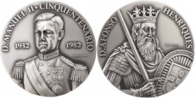 Medalhas - Lote (2 medalhas)
Lote (2 medalhas) - Prata - 1982 - Cabral Antunes - D. Afonso Henriques - Primeiro Rei de Portugal; D. Manuel II * Cinqu...