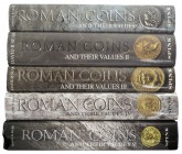 Livros (Lote 5 Livros)
Lote 5 Livros - Sear, David R - Roman Coins and Their Values Vol I - 532pp, Ilustrado, London 2000; Vol II - 696pp, ilustrado,...