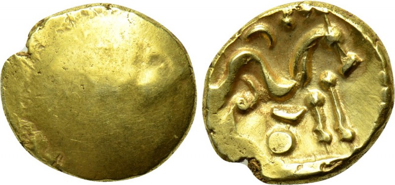 WESTERN EUROPE. Northeast Gaul. Ambiani (Circa 100-50 BC). GOLD Stater. 

Obv:...