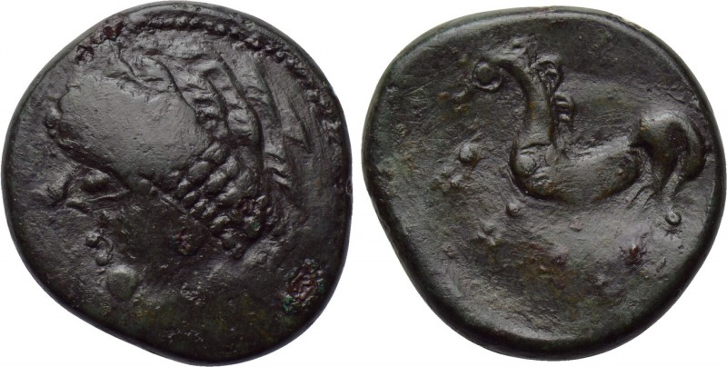 CENTRAL EUROPE. Noricum. Ae Tetradrachm? (1st century BC). 

Obv: Stylized dia...