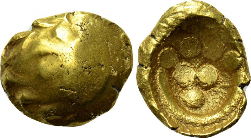 CENTRAL EUROPE. Uncertain. GOLD Stater (Circa 1st century BC). 

Obv: Plain bu...