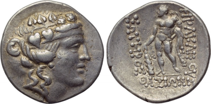 EASTERN EUROPE. Imitation of Thasos. Tetradrachm (2nd century BC). 

Obv: Head...