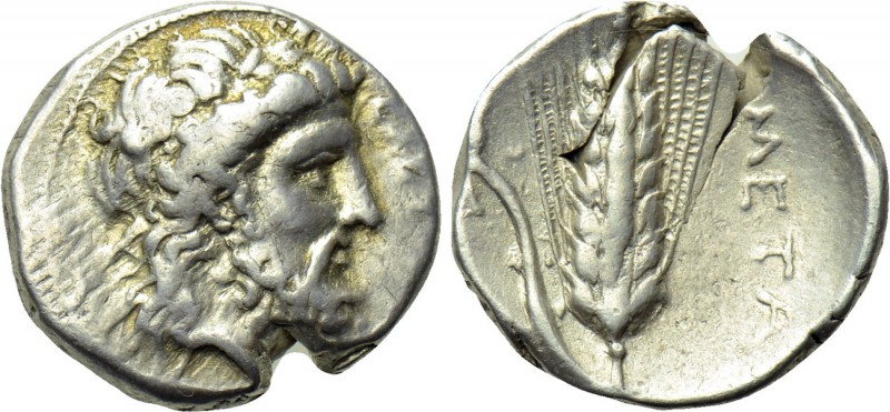 LUCANIA. Metapontion. Nomos (Circa 340-330 BC). 

Obv: ΕΛΕΥΘΕΡΙΟΣ. 
Laureate ...