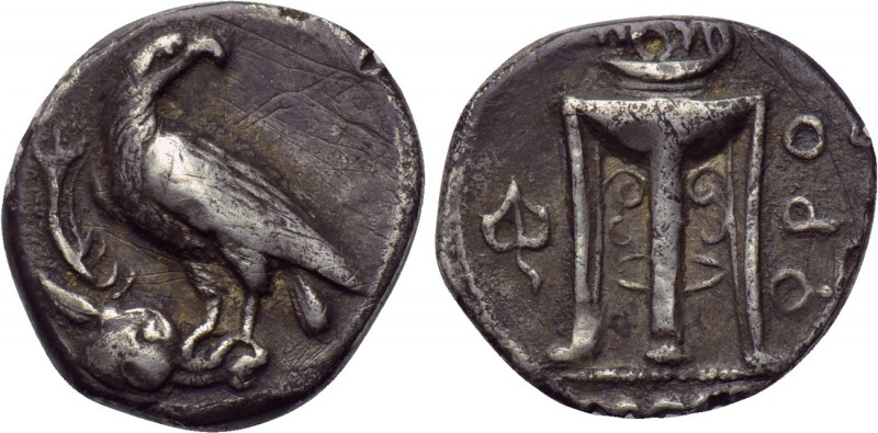 BRUTTIUM. Kroton. Stater (Circa 425-350 BC). 

Obv: Eagle standing left on hea...