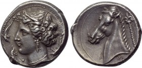 SICILY. Entella. Punic Issues. Tetradrachm (Circa 320/15-300 BC).