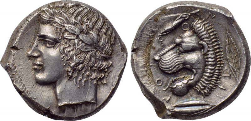 SICILY. Leontinoi. Tetradrachm (Circa 430-420 BC). 

Obv: Laureate head of Apo...
