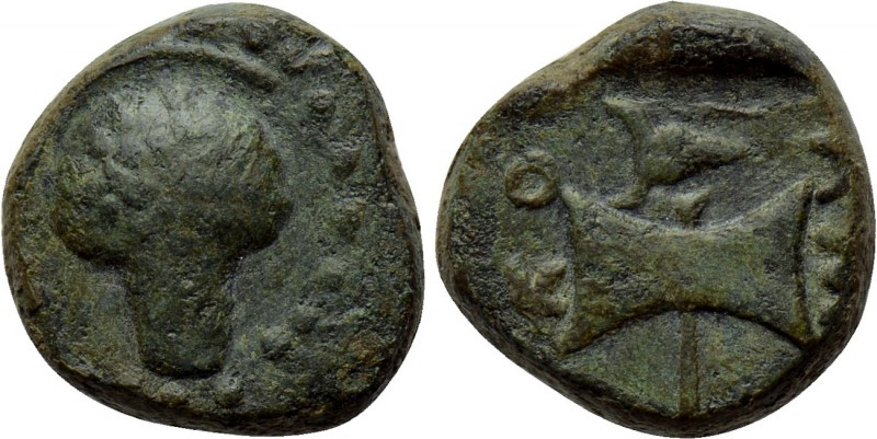 KINGS OF THRACE. Amatokos (First reign, circa 389-380 BC). Ae. 

Obv: Grape bu...