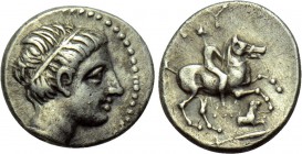 KINGS OF THRACE. Lysimachos (Satrap, 323-305 BC). 1/5 Tetradrachm. Amphipolis.