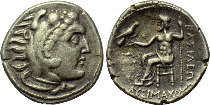 KINGS OF THRACE. Lysimachos (305-281 BC). Drachm. Uncertain mint. 

Obv: Head ...