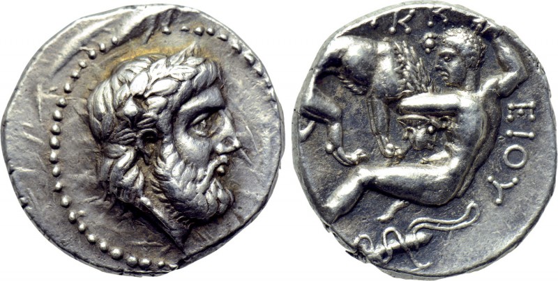 KINGS OF PAEONIA. Lykkeios (Circa 358/6-335 BC). Tetradrachm. Astibos or Damasti...
