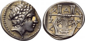 MACEDON. Chalkidian League. Tetrobol (Circa 382-379 BC). Olynthos.