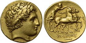 KINGS OF MACEDON. Philip II (359-336 BC). GOLD Stater. Abydos.