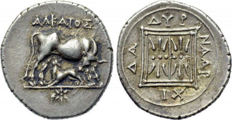 ILLYRIA. Dyrrhachion. Drachm (Circa 229-100 BC). Naarchida and Alkaios, magistra...