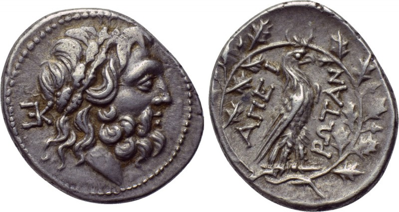 EPEIROS. Ambrakia. Drachm (Circa 148-100 BC). 

Obv: Head of Zeus right, weari...