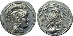 ATTICA. Athens. Tetradrachm (136/5 BC). New Style Coinage. Herakles, Aristoph- and Basileides, magistrates.