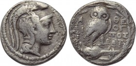 ATTICA. Athens. Drachm (129/8 BC). New Style Coinage. Dioge-, Posei- and Estiaios, magistrates.