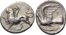 SIKYONIA. Sikyon. Hemidrachm or Triobol (Circa 330-280 BC).