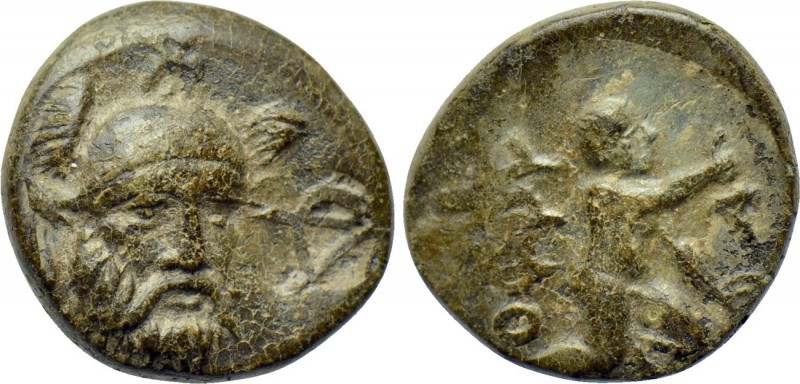 TROAS. Ophrynion. Ae (Circa 350-300 BC). 

Obv: Helmeted head of Hektor facing...