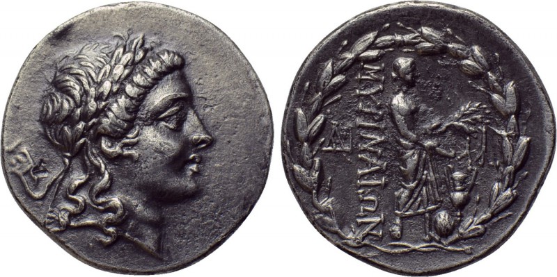 AEOLIS. Myrina. Drachm (Circa 155-145 BC). 

Obv: Laureate head of Apollo righ...