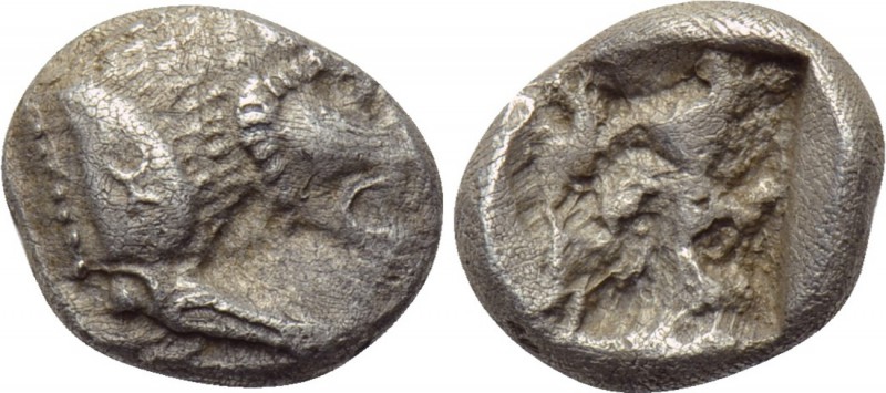 CARIA. Uncertain. 1/6 Stater (Circa 500 BC). 

Obv: Forepart of lion right, wi...