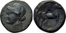 CARTHAGE. Second Punic War. Trishekel (Circa 220-215 BC).