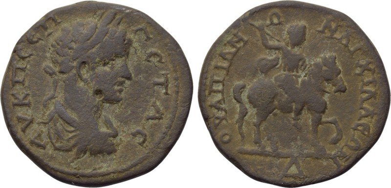 THRACE. Anchialus. Geta (Caesar, 198-209). Tetrassarion. 

Obv: AV K Π CЄΠ ΓЄT...
