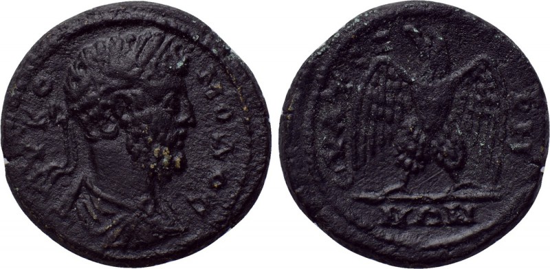 LYDIA. Thyatira. Commodus (177-192). Ae. 

Obv: ΑV ΚOΜOΔOС. 
Laureate, draped...