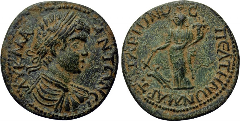 PHRYGIA. Peltae. Caracalla (198-217). Ae. T. Mar. Tat. Arionos, strategos. 

O...