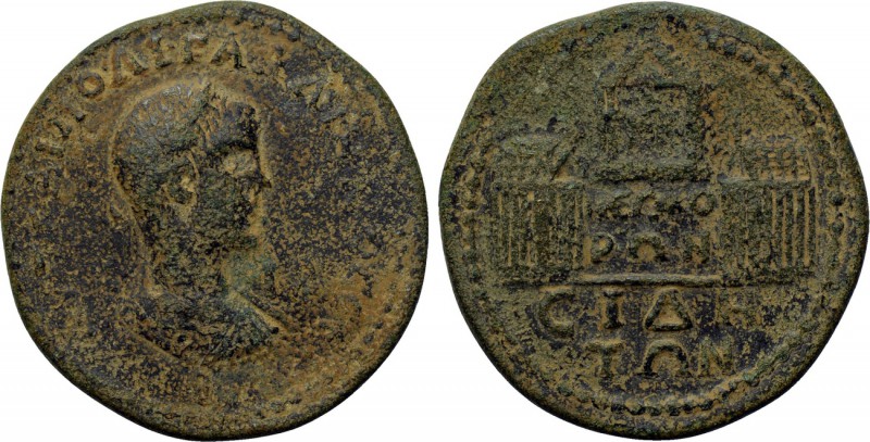 PAMPHYLIA. Side. Gallienus (253-268). 11 Assaria. 

Obv: AVT KAI ΠO ΛΙ ΓAΛΛIHN...