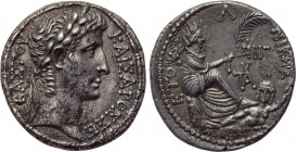SYRIA. Seleucis and Pieria. Antioch. Augustus (27 BC-14 AD). Tetradrachm. Dated year 30 of the Actian Era and Cos. XIII (2/1 BC).