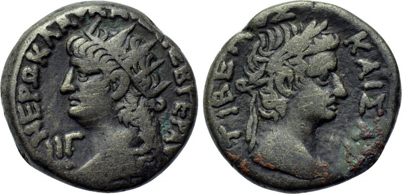 EGYPT. Alexandria. Nero with Tiberius (54-68). BI Tetradrachm. Dated RY 13 (66/7...