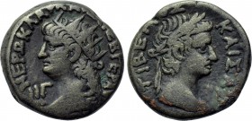 EGYPT. Alexandria. Nero with Tiberius (54-68). BI Tetradrachm. Dated RY 13 (66/7).