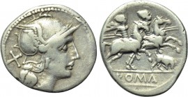 ANONYMOUS. Denarius (206-195 BC). Rome.