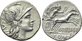 C. TITINIUS. Denarius (141 BC). Rome.