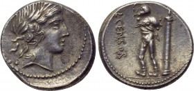 L. CENSORINUS. Denarius (82 BC). Rome.