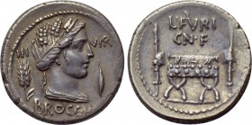 L. FURIUS BROCCHUS. Denarius (63 BC). Rome.