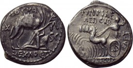 M. AEMILIUS SCAURUS and P. PLAUTIUS HYPSAEUS. Denarius (58 BC). Rome.