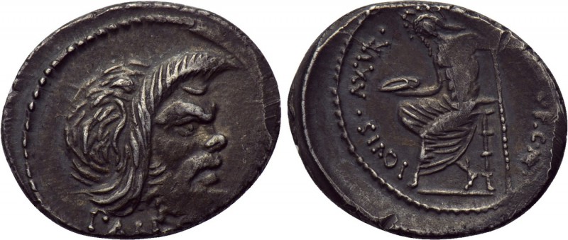 C. VIBIUS C. F. CN. PANSA CAETRONIANUS (48 BC). Denarius. Rome. 

Obv: PANSA. ...
