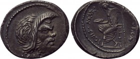 C. VIBIUS C. F. CN. PANSA CAETRONIANUS (48 BC). Denarius. Rome.