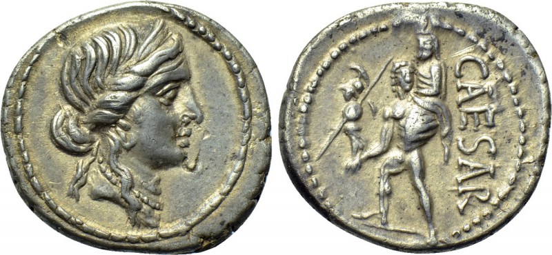 JULIUS CAESAR. Denarius (47-46 BC). Military mint traveling with Caesar in North...