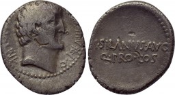 MARK ANTONY. Denarius (32 BC). Athens. M. Silanus, moneyer.