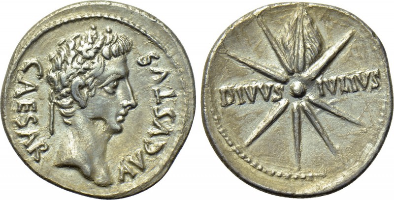 AUGUSTUS (27 BC-14 AD). Denarius. Uncertain mint in Spain. 

Obv: CAESAR AVGVS...