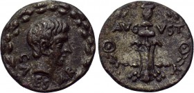 AUGUSTUS (27 BC-14 AD). Fourrée Denarius. Imitating uncertain eastern mint.