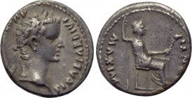 TIBERIUS (14-37). Denarius. "Tribute Penny" type. Lugdunum.