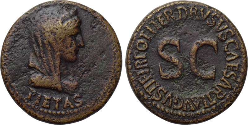 DRUSUS (Caesar, 19-23). Dupondius. Rome. Struck under Tiberius (14-37). 

Obv:...