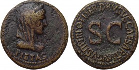 DRUSUS (Caesar, 19-23). Dupondius. Rome. Struck under Tiberius (14-37).
